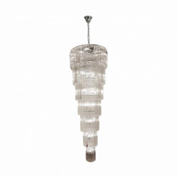 Lampa wisząca elegancki szklany żyrandol LUXE Chrom E14 18006-69-CHR Zuma Line