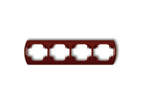 TREND Ramka pozioma 4 poczwórna brązowy 4RH-4 KARLIK