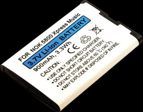 10890 Smartphone battery for Nokia devices, Li-Ion, 900 mAh