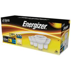 Energizer&#xAE; S14425 LED GU10 50&#xB0; Non-Dimmable Bulb, Warm White 345 lm 4.2W (Pk 4)
