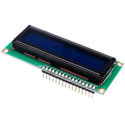 Niebieski wyświetlacz LCD 2x16 HD44780 + zlutowane piny 5V ekran do Arduino