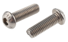 Śruba imbusowa M8 długość 25mm Gniazdo sześciokątne wypukłe Stal nierdzewna RS PRO