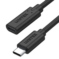 Kabel USB 3.1 Wt.USB-C/Gn.USB-C UNITEK przedłużacz 0,5m PD100W