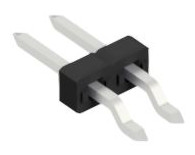 Pin header, 2 pole, pitch 2 mm, straight, black, 10063766