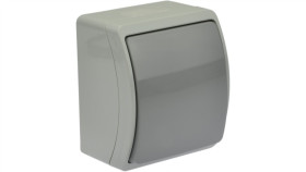 Łącznik Pojedynczy Uniwersalny Natynkowy Ip44 Szary Koala 157-08 61.365