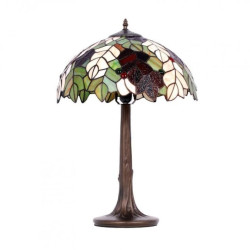 Lampa stołowa FARINA na E27, wielokolorowy witrażowy klosz K-G161420 Kaja Lighting