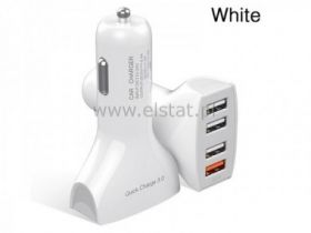 Ładowarka sam. 3.0 biała 4x USB 2,4A; szybka