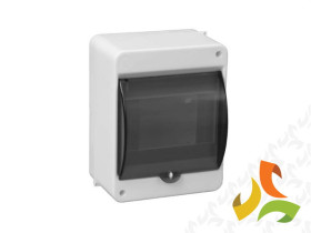 Rozdzielnica natynkowa 5 modułowa 1x5M drzwi transparentne IP40 S-5 C.2013 PAWBOL