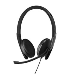 Zestaw słuchawkowy Jack 3,5 mm, USB, Czarny