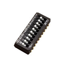 Przełącznik suwakowy, 10PST, SMD, 100 mA, Nidec Components