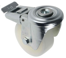 Koło samonastawne średnica kabla 80mm Otwór na śrubę LAG 120kg wysokość całkowita 106mm