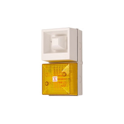 Sygnalizator akustyczny z lampą sygnalizacyjną 24 V DC Żółty AC IP65 Montaż ścienny 108dB