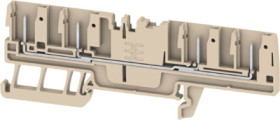 Terminal block, push-in connection, 1.5 mm², 4 pole, 17.5 A, 6 kV, dark beige, 2898120000