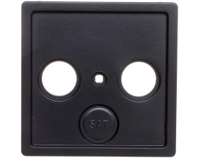 Plakietka centralna gniazda antenowego 2/3 wyjścia antracyt 12036086