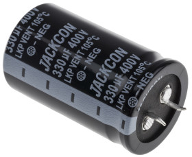 Kondensator 330μF 400V dc Zatrzaskowy RS PRO roztaw: 10mm 30 (Dia.) x 50mm