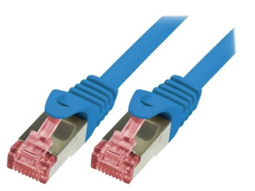 Patch cord S/FTP 6 linka Cu LSZH niebieski 10m 27AWG CQ2096S