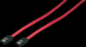 CS0008 SATA cable, SATA/M to SATA/M, 6 Gbps, latch, red, 0.9 m