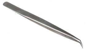 Pęseta dł. całkowita 140 mm RS PRO Kształt wygięty, Ekstradelikatny, Igła Stal nierdzewna elementy 1