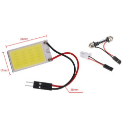 Moduł LED Panel COB 18xChip T10 C5W 9-16V 0,09A 240LM 26x17mm 6500K żarówka
