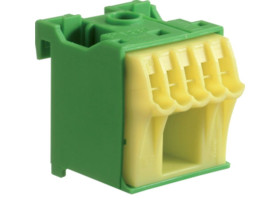 Blok samozacisków ochronny zielony 1x16+5x4 mm2 szerokość 30mm QuickConnect KN06E HAGER