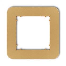 MINI Ramka uniwersalna pojedyncza zaokrąglona z tworzywa złoty 29MRTZ-1