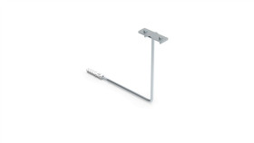 Uchwyt Z Kołkiem Kątowy Wkręcany L-250Mm Fi-12Mm Cynkowany 12.4/K Oc /91240101/