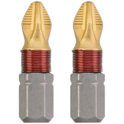 kwb 124001 titanium Bit set PH1 steel 2 pcs torsion zone 1/4&quot; shaft