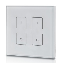 BL28-05T1WH radiowy panel dotykowy ściemniacz taśm LED 2-strefowy biały