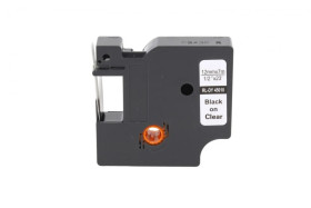 Taśma D1 45010 do drukarki DYMO 12mm 7m przeźroczysta taśma czarny nadruk