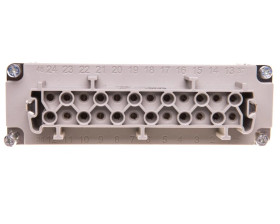Wklad złącza 24P+PE żeński 16A 500V EPIC H-BE 24 BS 10197100