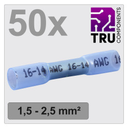 TRU COMPONENTS TC-12888404 Złącze doczołowe T24C006, z pełną izolacją , 1.5 - 2.5 mm², 36 mm, 50 szt.