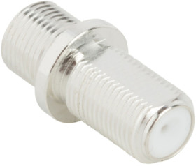Coaxial adapter, 75 Ω, F socket to F socket, straight, 531-40120