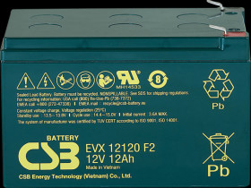 EVX12120F2 lead-acid battery, 12 Ah, 12 V, deep cycle