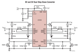 Dual, 2-Phase Step-Down Switching Controller