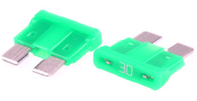 Bezpiecznik samochodowy, 30A kolor Zielony, Littelfuse 32V dc