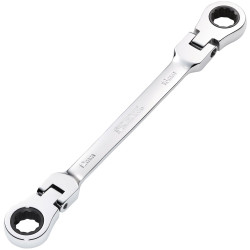 Draper 27746 HI-TORQ&#xAE; Flexi Head Double Ring Ratchet Spanner 12x13mm