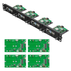 Uctronics Rack Basic for Pi 5 - 19" 1U Rack Mount with 4x M.2 Bases