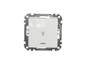 SEDNA DESIGN & ELEMENTS Wyłącznik zwierny przycisk "światło" z podświetleniem biały SDD111132L SCHNEIDER ELECTRIC