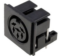 GDIN6-KDH Gniazdo DIN6 katowe do druku 6pin (typ6)