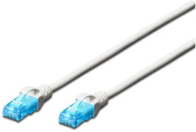 Kabel krosowy (Patch Cord) U/UTP kat. 5e biały 0,5m DK-1512-005/WH