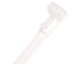 Opaska kablowa otwierana wielokrotnie 350x7,5mm biała BMWB5254E /100szt./