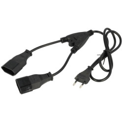 Kabel zasil. rozgałęźnik Y AK-RD-05A CEE 7/16 plaski 1,2m