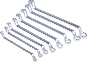 Zestaw narzędzi nastawnych Zestaw kluczy oczkowych Teng Tools 6 → 22 mm 8 szt. Chromowo-wanadowy