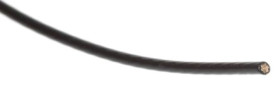 Przewód do urządzeń PTFE PTFE Czarny, 100m 0,22 mm² 7/0,2 mm, 300 V, -75→ +200 C., Ø 0.95mm, RS PRO BS3G210
