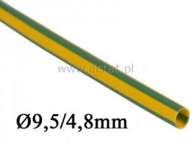 Koszulka termokurczliwa 9,5/4.8 żólto- zielona