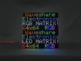 Waveshare Flexible RGB full-color LED matrix panel, 3mm Pitch, 64x64 pixels, adjustable brightness and bendable PCB
