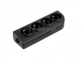 4GN z uziemieniem, listwa do przedłużacza czarne