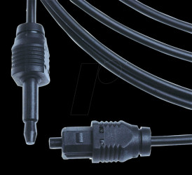 TOSLINK plug to 3.5-mm mini-plug, Ø=2.2 mm, 2 metres