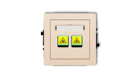 Deco Mechanizm Gniazda Światłowodowego/Optycznego Podwójnego Beżowy 1Dgop-2