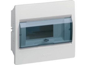 Rozdzielnica podtynkowa 8 modułowa 1x8M drzwi transparentne IP40 IC2 VR108TP HAGER